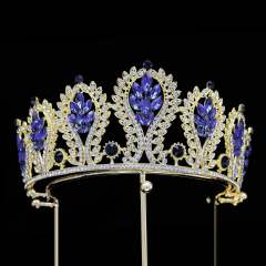 Baroque colorful cubic zircon alloy crown
