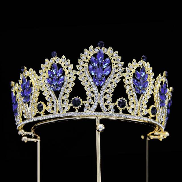 Baroque colorful cubic zircon alloy crown