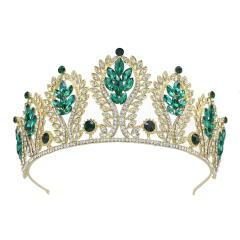 Baroque colorful cubic zircon alloy crown