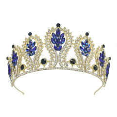Baroque colorful cubic zircon alloy crown