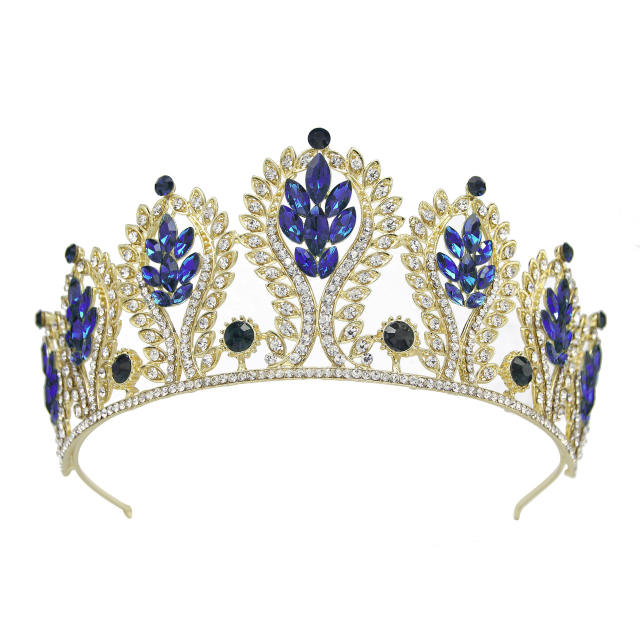 Baroque colorful cubic zircon alloy crown