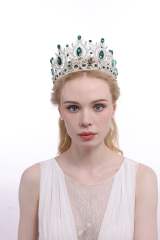 Baroque trend color cubic zircon alloy crown
