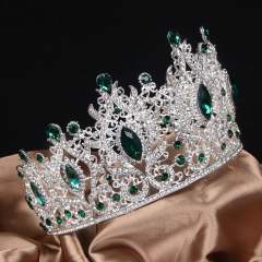 Baroque trend color cubic zircon alloy crown