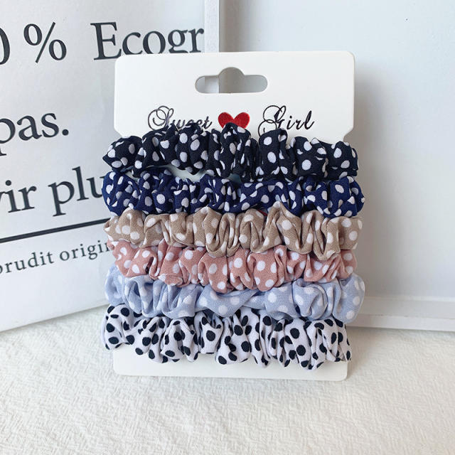 5pcs spring design scrunchies set,