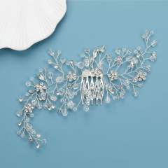 Elegant crystal beads wedding hair combs
