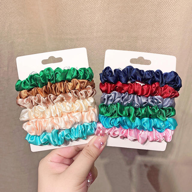 6pcs satin scrunchies set