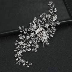 Elegant crystal beads wedding hair combs