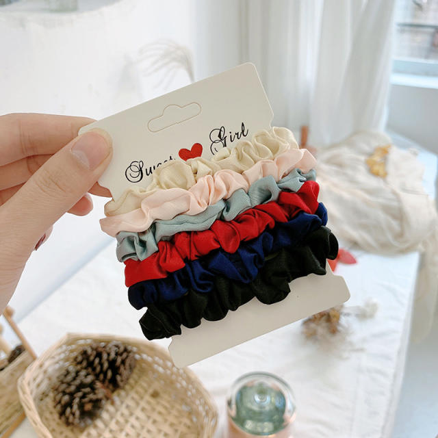 5pcs spring design scrunchies set