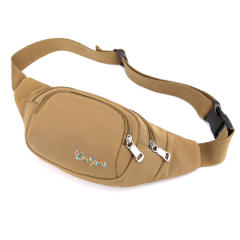 Nylon plain color outdoor fanny pack waist bag
