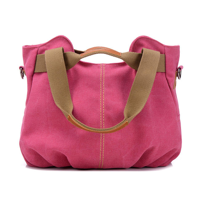 Korean fashion plain color canvas tote bag