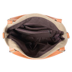 Korean fashion color stripe canvas tote bag