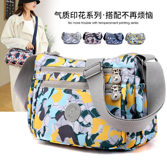 Casual large capacity nylon crossbody bag