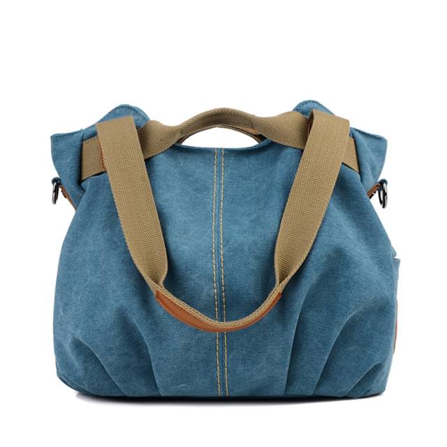 Korean fashion plain color canvas tote bag