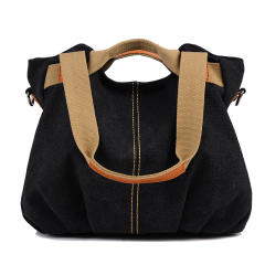 Korean fashion plain color canvas tote bag