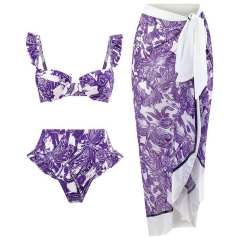 Vintage 3pcs swimsuit dress set