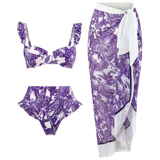 Vintage 3pcs swimsuit dress set
