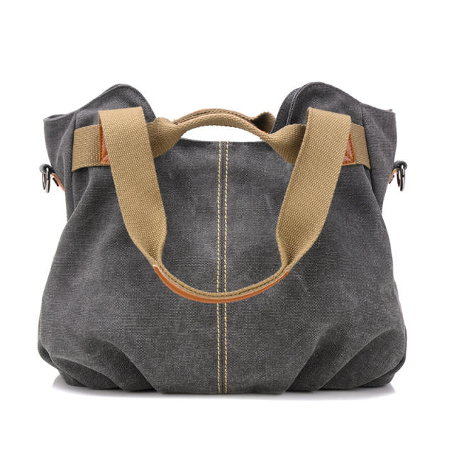 Korean fashion plain color canvas tote bag