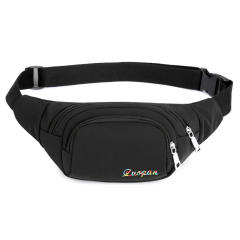 Nylon plain color outdoor fanny pack waist bag