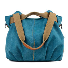 Korean fashion plain color canvas tote bag