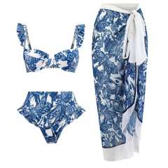 Vintage 3pcs swimsuit dress set