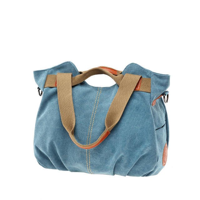 Korean fashion plain color canvas tote bag