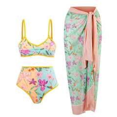 Vintage 3pcs swimsuit dress set
