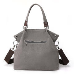 Korean fashion color matching canvas tote bag
