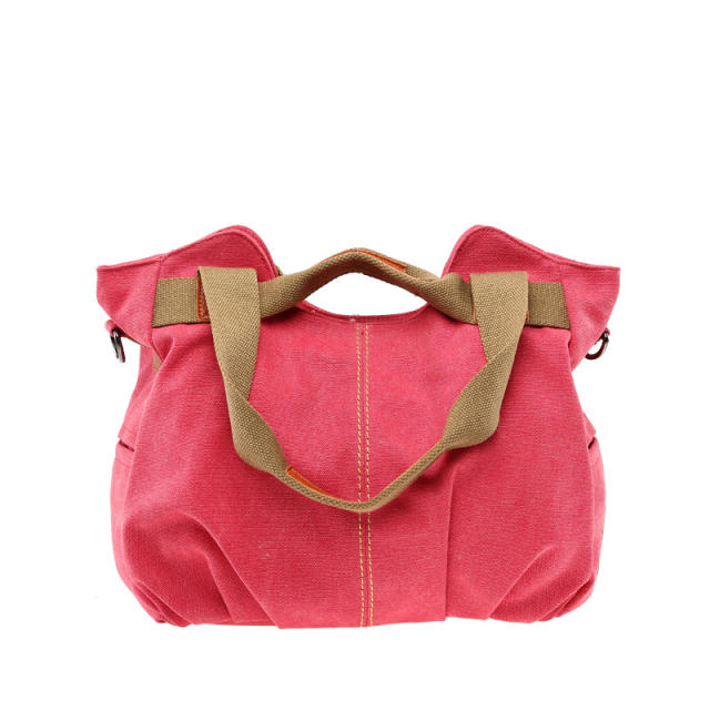 Korean fashion plain color canvas tote bag