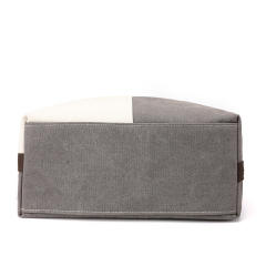 Korean fashion color matching canvas tote bag