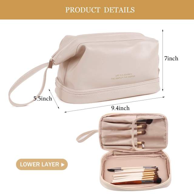 Occident fashion plain color cosmetic bag