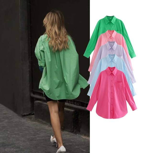 14 color Candy color loose blouse