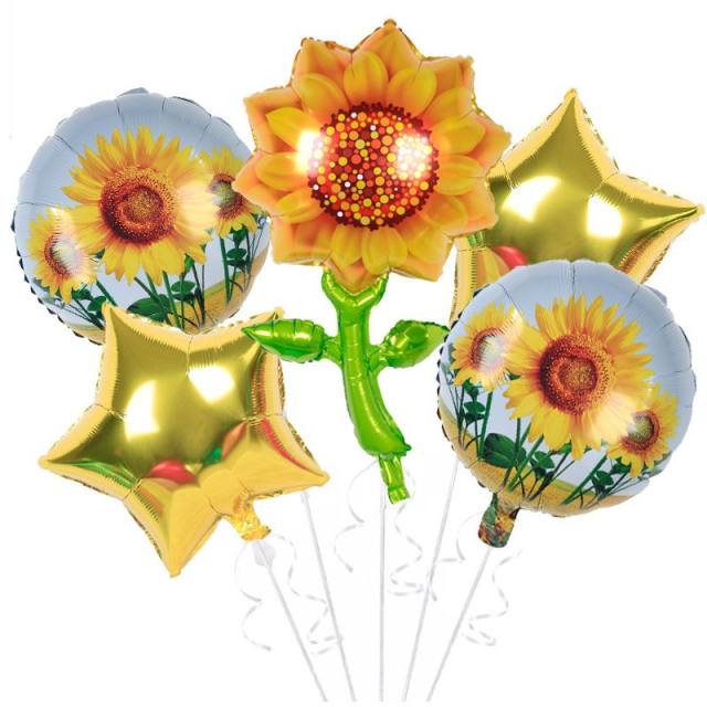 Sweet tulip rose flower sunflower party balloon