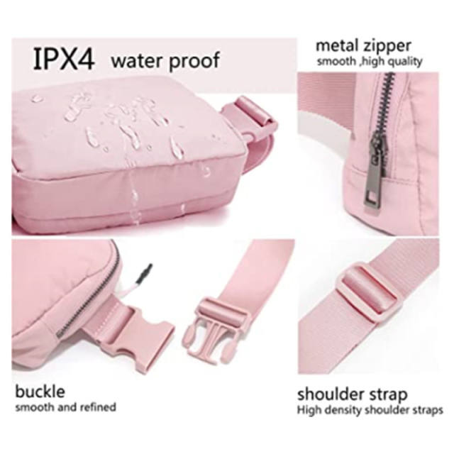 Waterproof nylon fanny pack waist bag