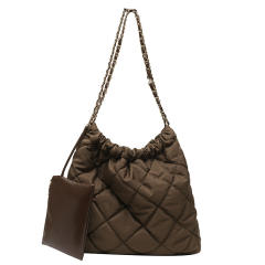 Korean fashion large capacity qulited tote bag