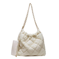 Korean fashion large capacity qulited tote bag
