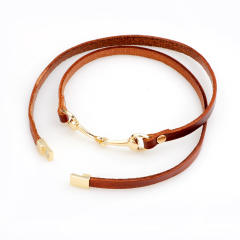 Concise three layer leather bangle