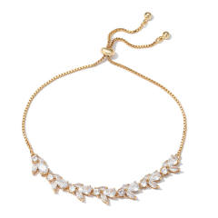 AAA cubic zircon copper slide bracelet