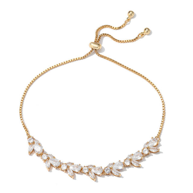 AAA cubic zircon copper slide bracelet