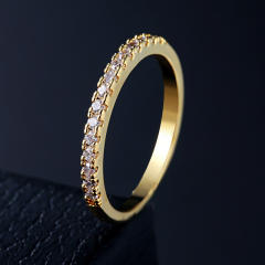 Delicate cubic zircon copper slide bracelet