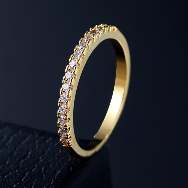 Delicate cubic zircon copper slide bracelet