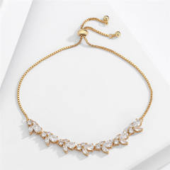 AAA cubic zircon copper slide bracelet
