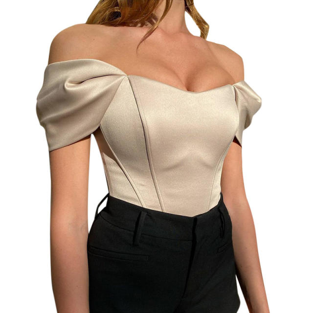 Sexy off shoulder corset tops