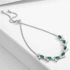 AAA cubic zircon copper slide bracelet