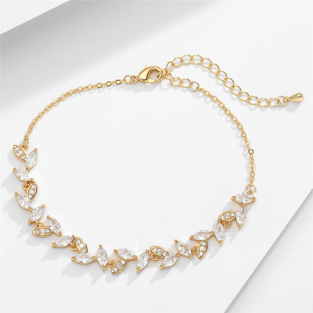 AAA cubic zircon copper slide bracelet
