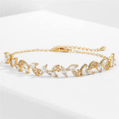 AAA cubic zircon copper slide bracelet