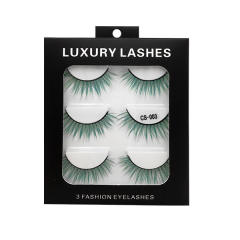 3pair colorful false eyelashes