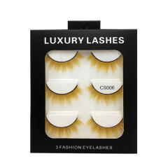 3pair colorful false eyelashes