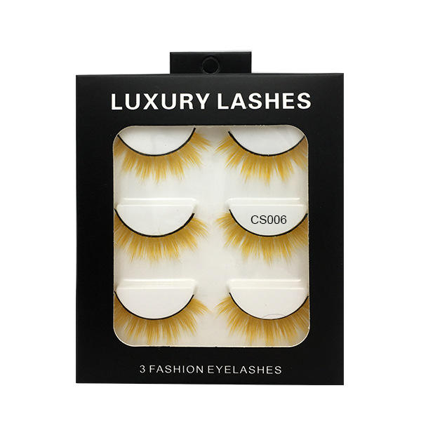 3pair colorful false eyelashes