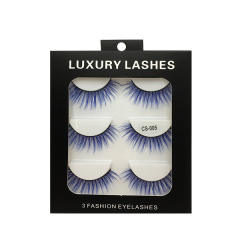 3pair colorful false eyelashes