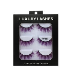 3pair colorful false eyelashes